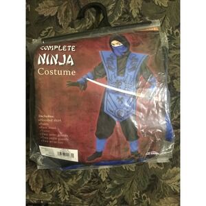 Halloween Costume-Boys 7-Piece Complete Ninja-Size Med 8-10